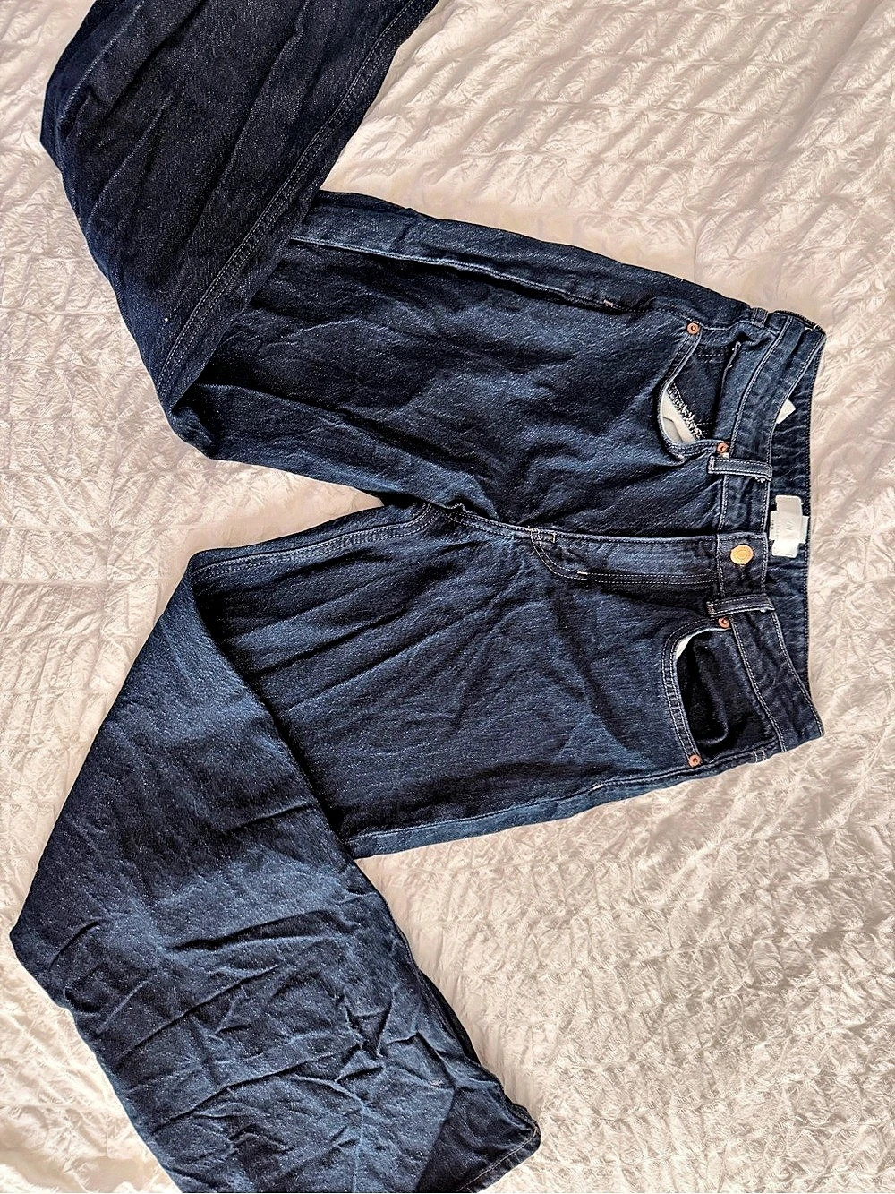 H&M Straight Leg Jeans in Blue Waist 28